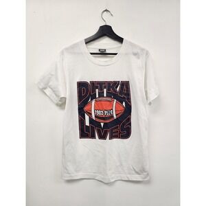 Vintage Ditka Lives Shirt Mens Medium White Chicago Bears‎ Football Made USA 90s